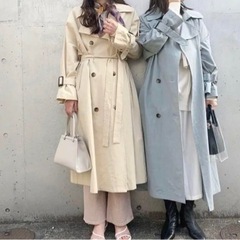 mysticミスティック　春スプリングコート　ダブルロングトレンチコートの画像
