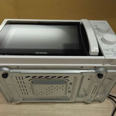 世田谷区近辺配送可能　美品　アイリスオーヤマ 電子レンジ 　2021年製　簡単操作で使いやすい電子レンジ　あたため、解凍、煮込みが簡単操作でシンプルデザイン 17L 50Hz ターンテーブル IMG‐T177　東日本の画像