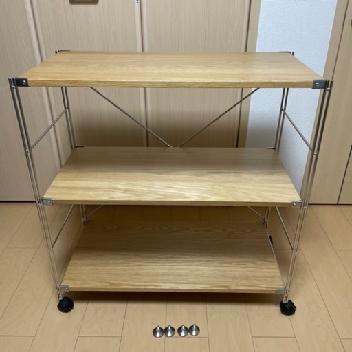 無印良品　ステンレスユニットシェルフ　ワイド小