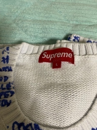 supreme トップス　L 白