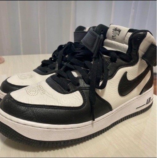 スニーカー nike airforce1 stussy 27.5cm