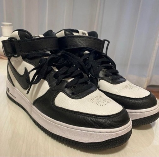 スニーカー nike airforce1 stussy 27.5cm