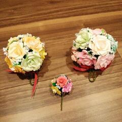 折り紙で作った花束