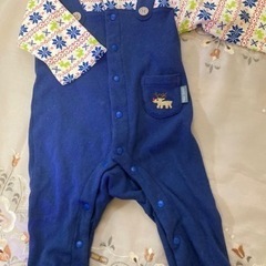 ロンパース　トナカイ　紺色　70