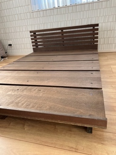 値下げしました！！　ローベッド　ダブルサイズ　キズあり
