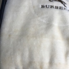 A2402-672 BURBERRY コットンボアシーツ BE BB002 VLB555 3014 シミあり 中古の画像