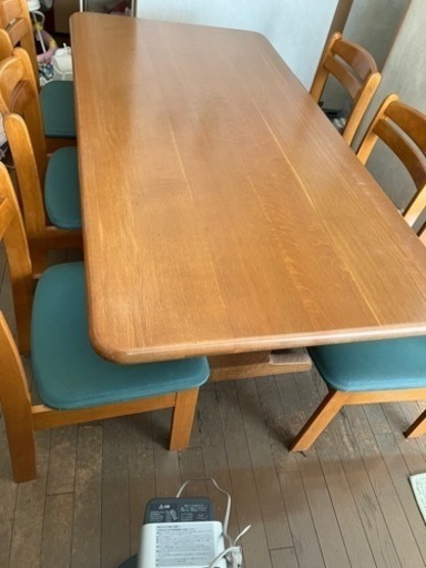 ダイニングテーブルセット6人　一枚板製造