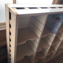 希少！レコード収納 カルテ入れ 高さ調整可能！109×31×133cmの画像