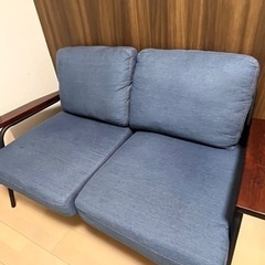 デニムブルーコンパクトソファ