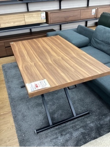 KB-81【新入荷　リサイクル品】ニトリ　NEWアクティブ　昇降リビングテーブル　ブラウン