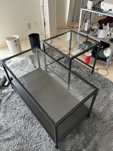 IKEA ガラステーブル譲ります　ネストテーブル