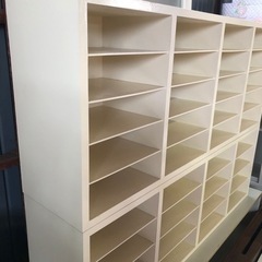 2台あります！木製 カルテ入れ 大量収納 145×30×59cmの画像