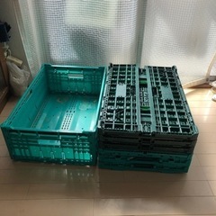 業務用　重量物の運び用　折りたたみコンテナボックス　重ね可能、重...