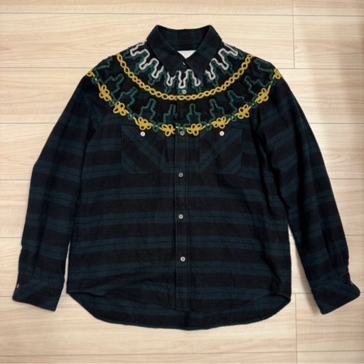 2018AW sacai エンブロイダリーチェックシャツ フランネル サイズ2