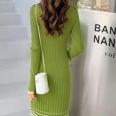 新品未使用⭐[House Yayoi] ワンピース ニット レディース 長袖 おしゃれの画像