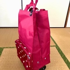 【決まりました】キャリーバッグ(赤ドット) 買い物、運搬