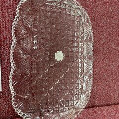 リサイクルショップどりーむ天保山店　No11662　高級ガラス皿　平皿　プレート　ガラス細工　未使用品　早い者勝ち　の画像