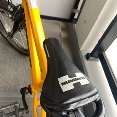 16インチ 子供用自転車 ハマー（イエロー）スチールフレーム 補助輪 カゴ 付きの画像