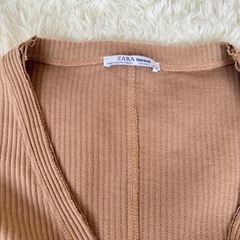 ZARA ザラ カーディガン オーバーサイズ 春服 秋服 ベージュの画像