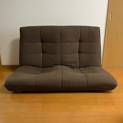 ソファー　2人掛け　5段階調節　ブラウン　茶色の画像
