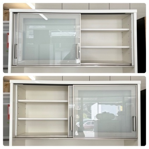 【超美品‼️】定価129,900円♪ 現行モデル ニトリ 120cm幅キッチンボード(Nポスティア120KB) 食器棚 収納家具 艶あ