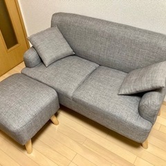 ソファ　2人掛け　一人暮らし用　グレーの画像