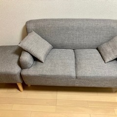 ソファ　2人掛け　一人暮らし用　グレーの画像