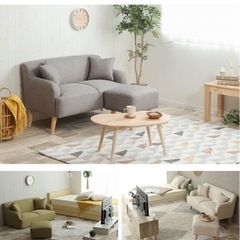 ソファ　2人掛け　一人暮らし用　グレーの画像