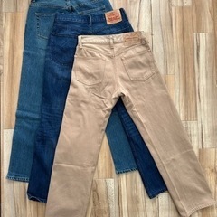 W32L31 ジーンズ3本セット(児島、Levi's、GAP)の画像