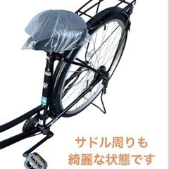 ママチャリ 自転車 27インチ 黒色 NO.473の画像