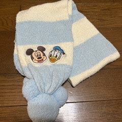 最終価格！ミッキー　ドナルド　マフラーと帽子のセットの画像