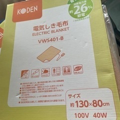 電気しき毛布