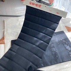 着物の帯・帯揚げ・帯絞・黒　模様入りの画像