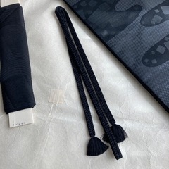 着物の帯・帯揚げ・帯絞・黒　模様入りの画像