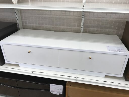 ★ジモティ割あり★  TV台 ホワイト H30×W120×D42 クリーニング済み KJ4425