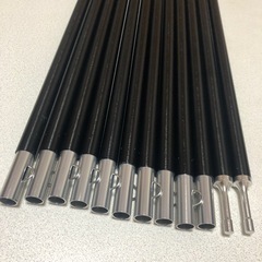 タープ ポール テントポール 5節連結 分割式 多段階調節可能 日よけ 雨対策の画像