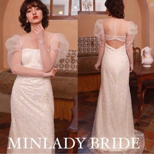 【韓国風ドレス】ウェディングドレス　マーメイドドレス