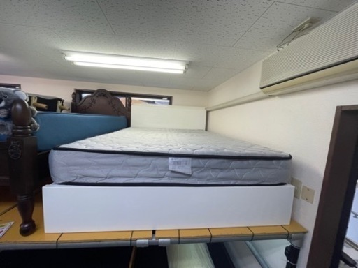 【リサイクルサービス八光　田上店　配達・設置OK】ニトリ　カイトシリーズ　収納付きダブルベッド　ホワイト