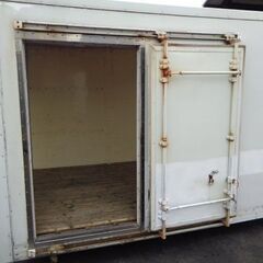 トラックコンテナ 箱 3500x1870x1950 横扉付 アルミバン 冷凍冷蔵 保冷 倉庫 物置 ガレージ 愛媛よりの画像