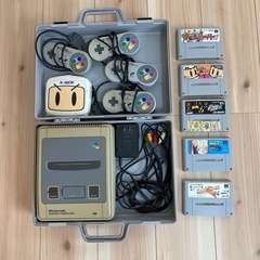 スーパーファミコン本体・コントローラー・マルチタップ・ソフト5本セット