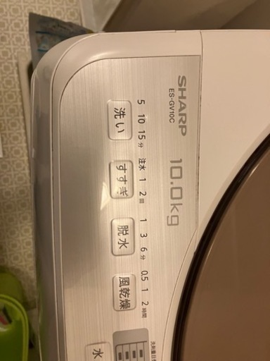 シャープ　洗濯機１０ｋｇ