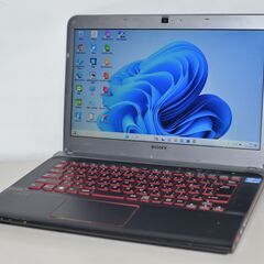 中古ノートパソコン Windows11+office 爆速SSD256GB SONY SVE14A28CJB