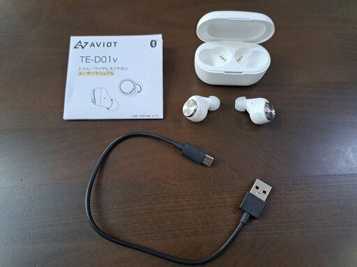 【中古品】AVIOT ワイヤレスノイズキャンセリングイヤホン TE-D01v