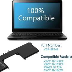 【新品・未使用】互換Sony VGP-BPS42VAIO FIT 11A SVF11N15SCP SVF11N14SCP SVF11N18CW 3200MAH用の交換バッテリーの画像