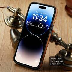 【新品・未使用】Sibada iPhone 14 Plus ケース iphone14plusケース ユニークなロゴが見えるデザイン レザー クラシック ラグジュアリー ビジネス 画面保護の画像