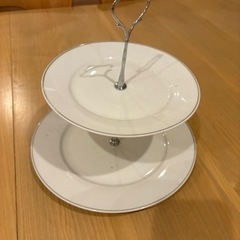 ケーキ スタンド プレート 2段セット アフタヌーンティー フル...