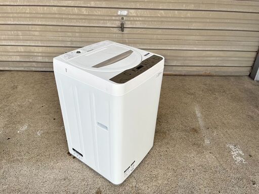 洗濯機 5.5K シャープ ES-G55TC-N 2018年製 中古動作品 クリーニング済み