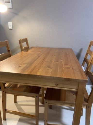 IKEA イケアJOKKMOKK ヨックモック テーブル＆チェア4脚, アンティークステイン　定価の半額以下