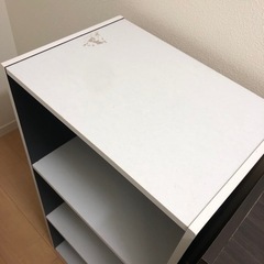 【0円】カラーボックス　ホワイト　ブラウンの画像