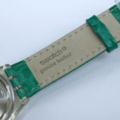 美品 動作品 SWATCH SAK111 RAMMARO 自動巻腕時計 23石 樹脂製 オープンハート 裏スケ グリーン 1994年 札幌市 清田区 平岡 Ｔの画像